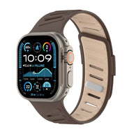 Bracelet en silicone géométrique, fermoir simple, pour Apple Watch, ajustable, modèle Torka - La Boutique du Bracelet