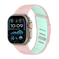 Bracelet en silicone géométrique, fermoir simple, pour Apple Watch, ajustable, modèle Torka - La Boutique du Bracelet