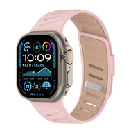 Bracelet en silicone géométrique, fermoir simple, pour Apple Watch, ajustable, modèle Torka - La Boutique du Bracelet