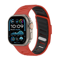 Bracelet en silicone géométrique, fermoir simple, pour Apple Watch, ajustable, modèle Torka - La Boutique du Bracelet