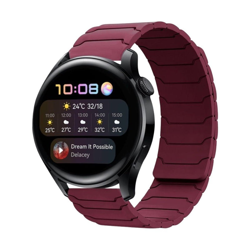 Bracelet en silicone renforcé, pour montre connectée, fermoir magnétique, pour Samsung Galaxy Watch, modèle Xanier - La Boutique du Bracelet