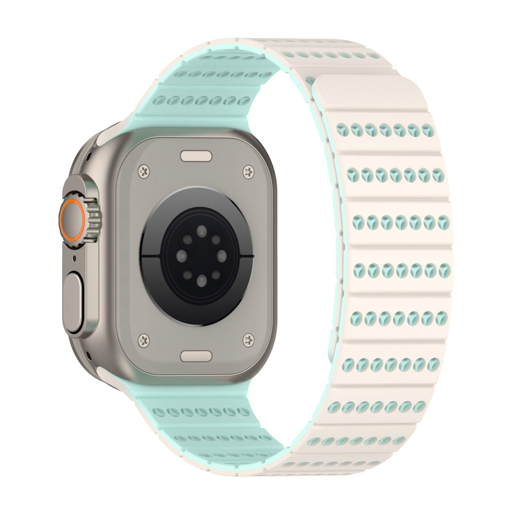 Bracelet en silicone respirant technique, fermoir magnétique, pour Apple Watch, ajustable, modèle Fatal - La Boutique du Bracelet