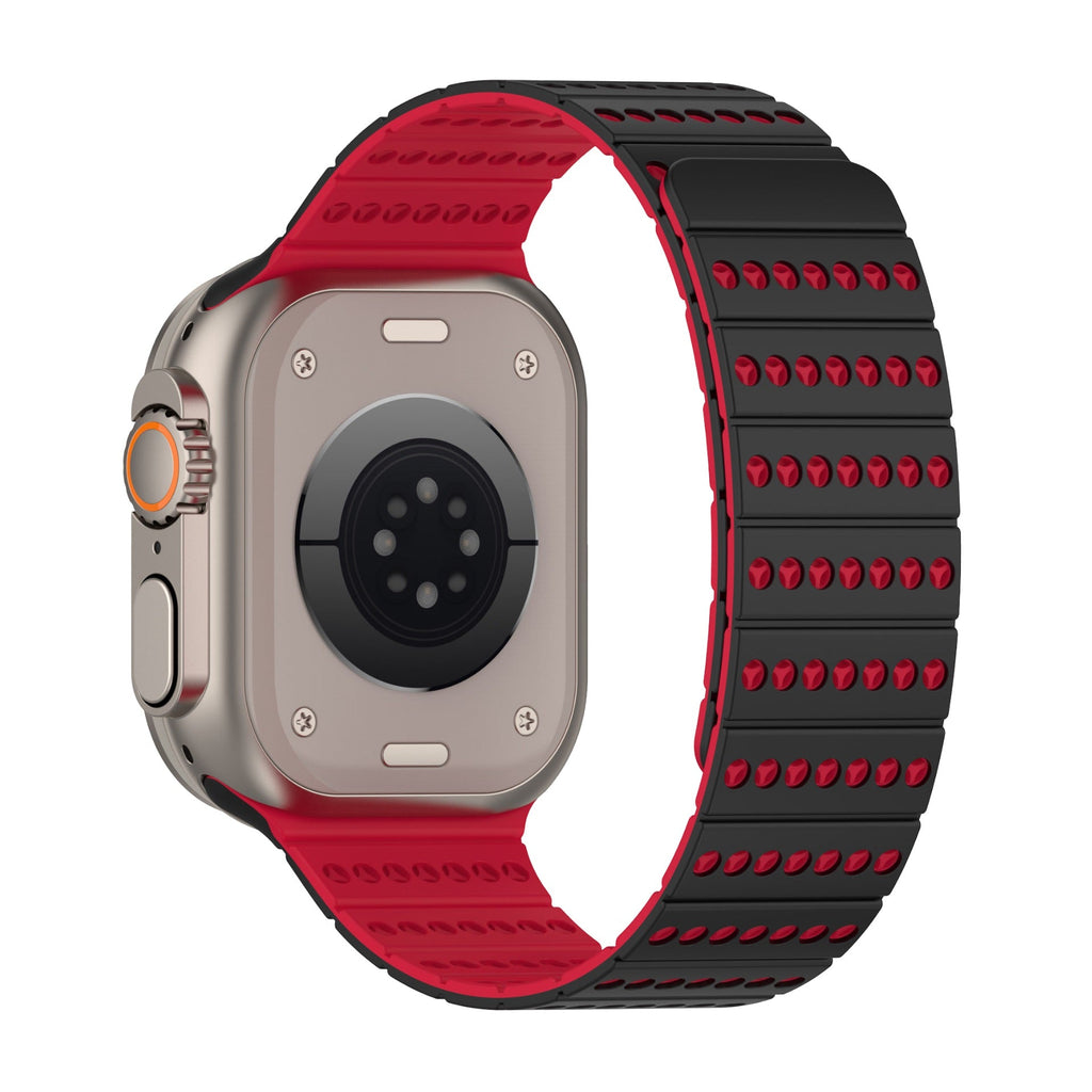 Bracelet en silicone respirant technique, fermoir magnétique, pour Apple Watch, ajustable, modèle Fatal - La Boutique du Bracelet