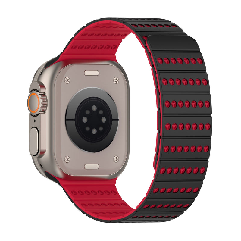 Bracelet en silicone respirant technique, fermoir magnétique, pour Apple Watch, ajustable, modèle Fatal - La Boutique du Bracelet