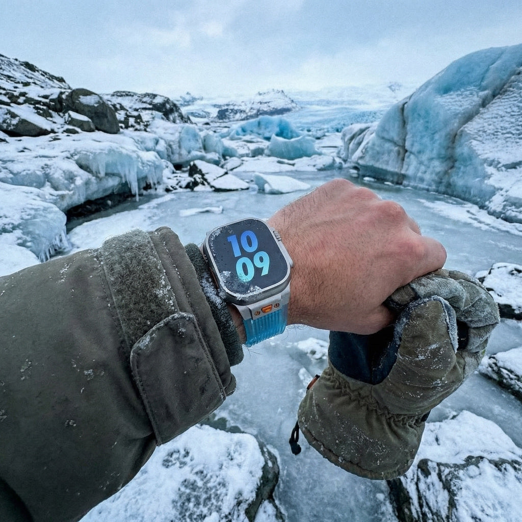 Bracciale in silicone trasparente per Apple Watch, ultra resistente, regolabile, modello Cristo