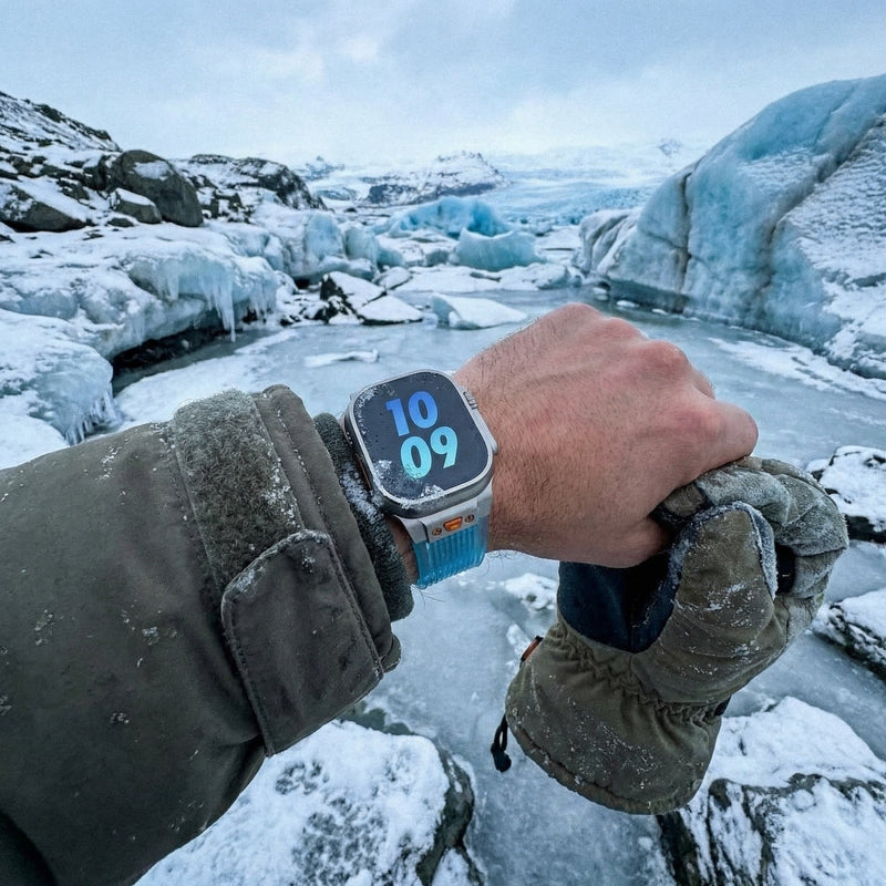 Bracciale in silicone trasparente per Apple Watch, ultra resistente, regolabile, modello Cristo