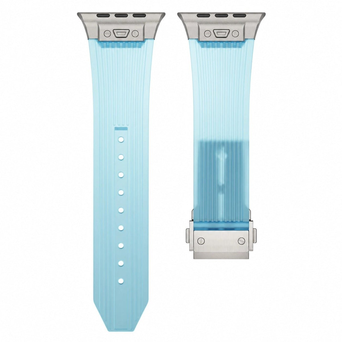 Transparent silicone bracelet for Apple Watch, ultra-durable, adjustable, Cristo model