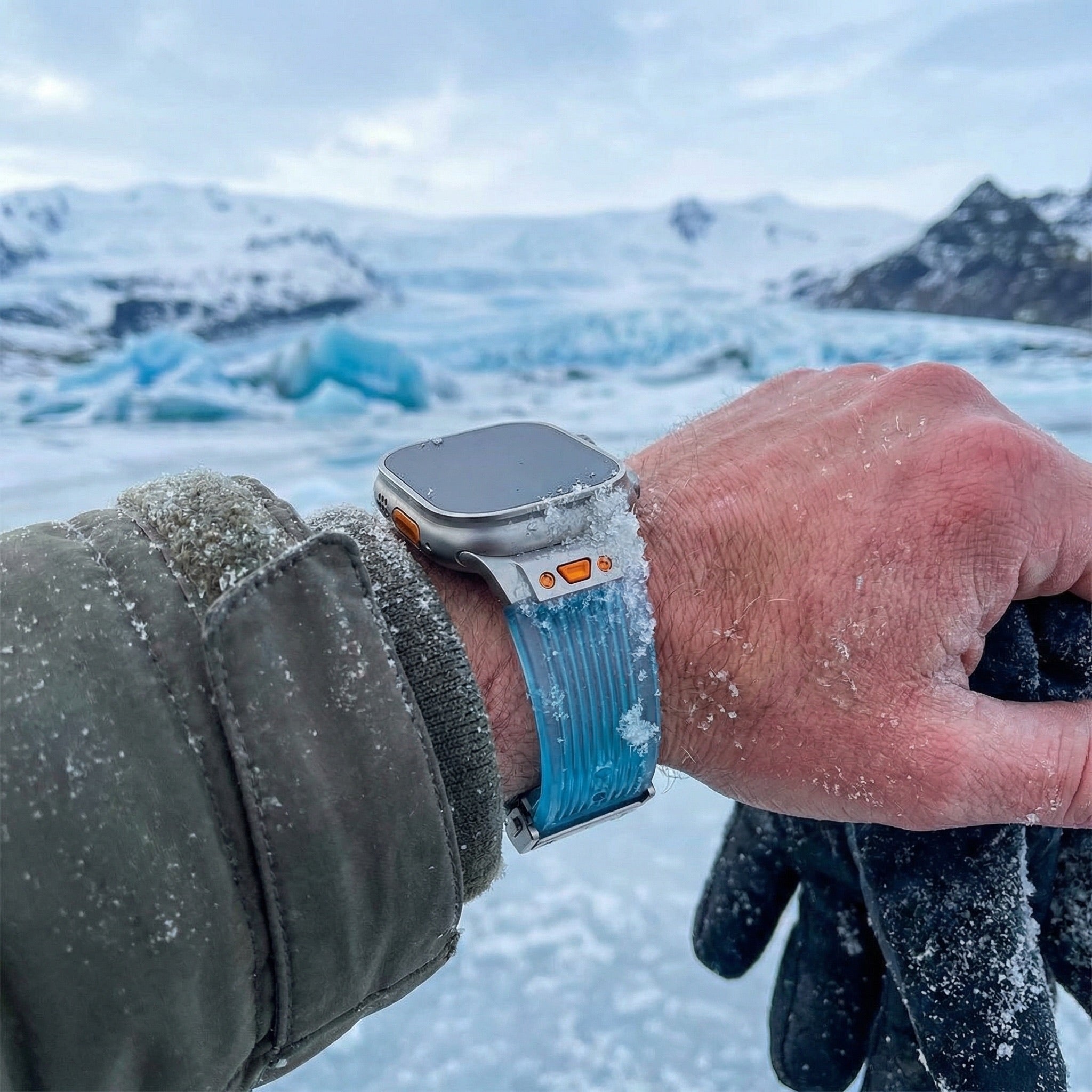 Bracciale in silicone trasparente per Apple Watch, ultra resistente, regolabile, modello Cristo