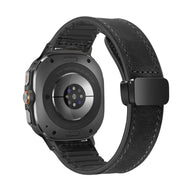 Bracelet en simili vegan magnétique, design classe, pour montre connectée, pour Samsung Galaxy Watch Ultra, modèle Colo - La Boutique du Bracelet