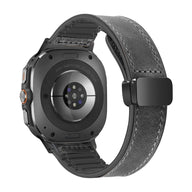 Bracelet en simili vegan magnétique, design classe, pour montre connectée, pour Samsung Galaxy Watch Ultra, modèle Colo - La Boutique du Bracelet