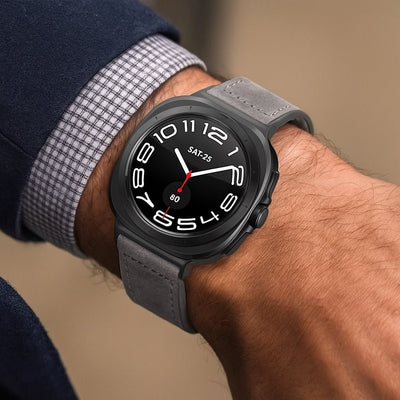 Bracelet en simili vegan magnétique, design classe, pour montre connectée, pour Samsung Galaxy Watch Ultra, modèle Colo - La Boutique du Bracelet