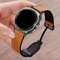 Bracelet en simili vegan magnétique, design classe, pour montre connectée, pour Samsung Galaxy Watch Ultra, modèle Colo - La Boutique du Bracelet