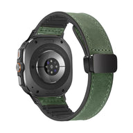 Bracelet en simili vegan magnétique, design classe, pour montre connectée, pour Samsung Galaxy Watch Ultra, modèle Colo - La Boutique du Bracelet