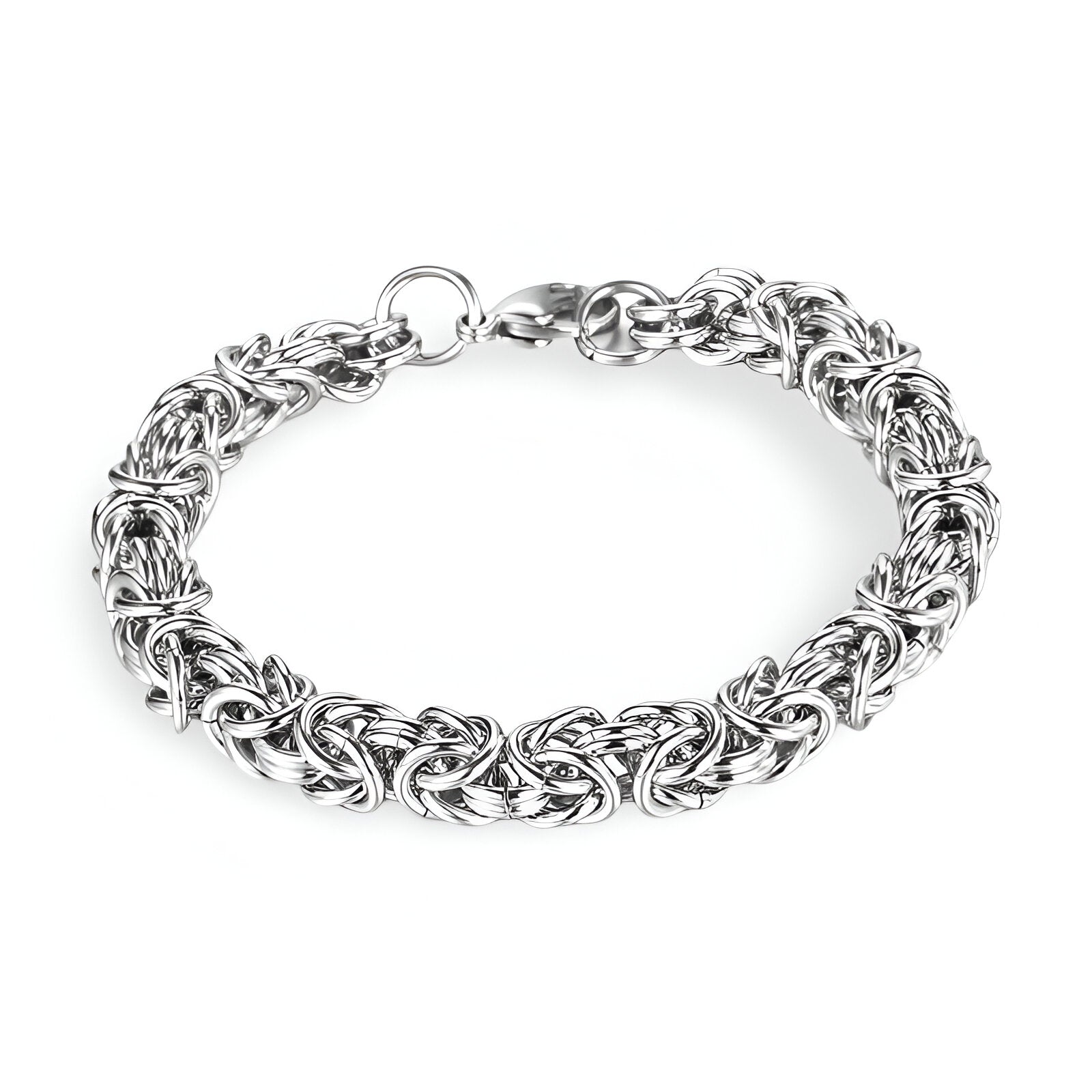 Bracelet en titane, maille byzantine, une merveille pour homme, modèle Ervin - La Boutique du Bracelet