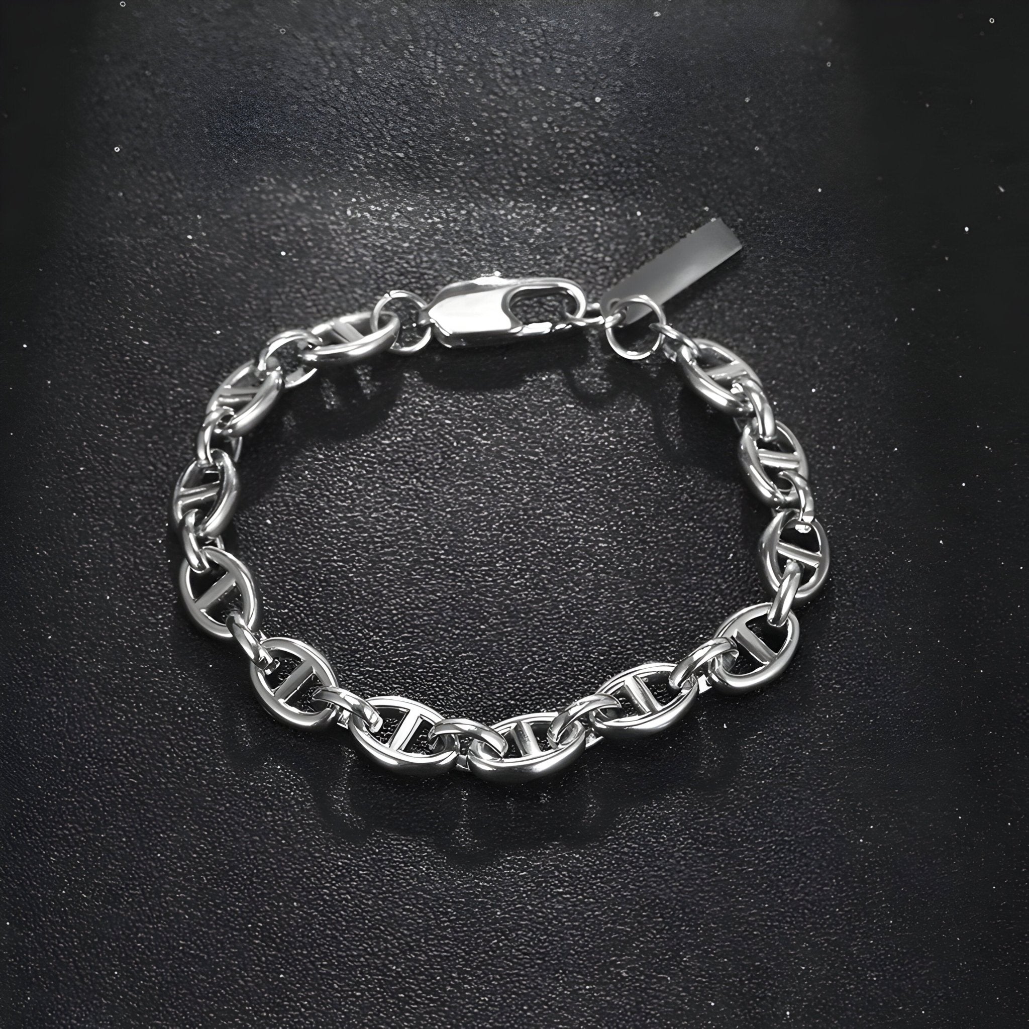 Bracelet en titane, maille marine, trésor pour l'homme, modèle Tod - La Boutique du Bracelet