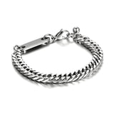 Bracelet en titane, maille spiga, gourmette élégante, mixte, modèle Riley - La Boutique du Bracelet