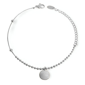 Bracelet en titane plaqué or 18 carats, médaillon "Lucky", modèle Luce - La Boutique du Bracelet