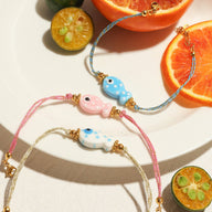 Bracelet fantaisie, poisson coloré, en acier inoxydable, pour femme, modèle Isara - La Boutique du Bracelet