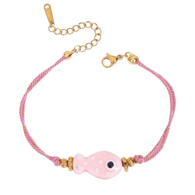 Bracelet fantaisie, poisson coloré, en acier inoxydable, pour femme, modèle Isara - La Boutique du Bracelet