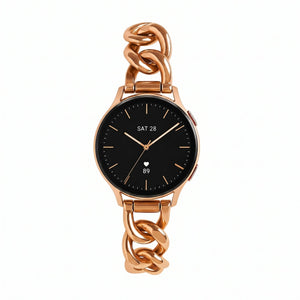 Bracciale donna per smartwatch, maglia gourmette elegante, maglie rimovibili, compatibile con Samsung / Ice Watch / Garmin / Huawei / Honor / Amazfit / Xiaomi, modello Ciza