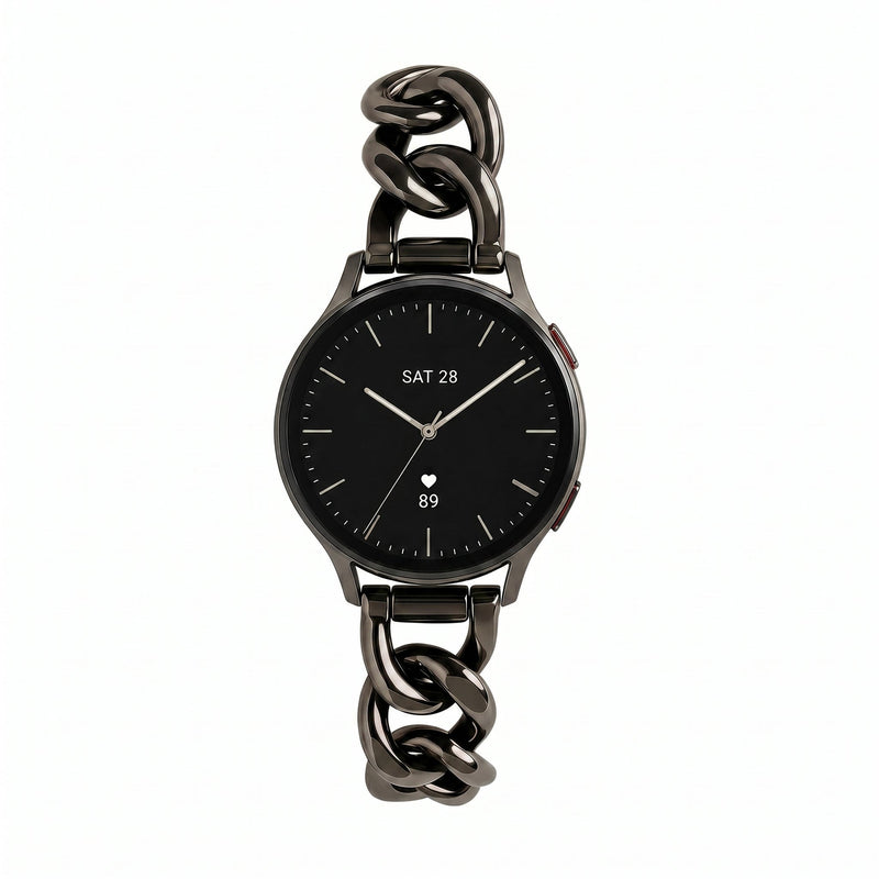 Bracciale donna per smartwatch, maglia gourmette elegante, maglie rimovibili, compatibile con Samsung / Ice Watch / Garmin / Huawei / Honor / Amazfit / Xiaomi, modello Ciza