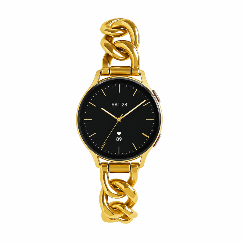 Bracciale donna per smartwatch, maglia gourmette elegante, maglie rimovibili, compatibile con Samsung / Ice Watch / Garmin / Huawei / Honor / Amazfit / Xiaomi, modello Ciza