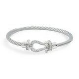 Bracelet fer à cheval, cordon en titane, pour femme, modèle Annabelle - La Boutique du Bracelet