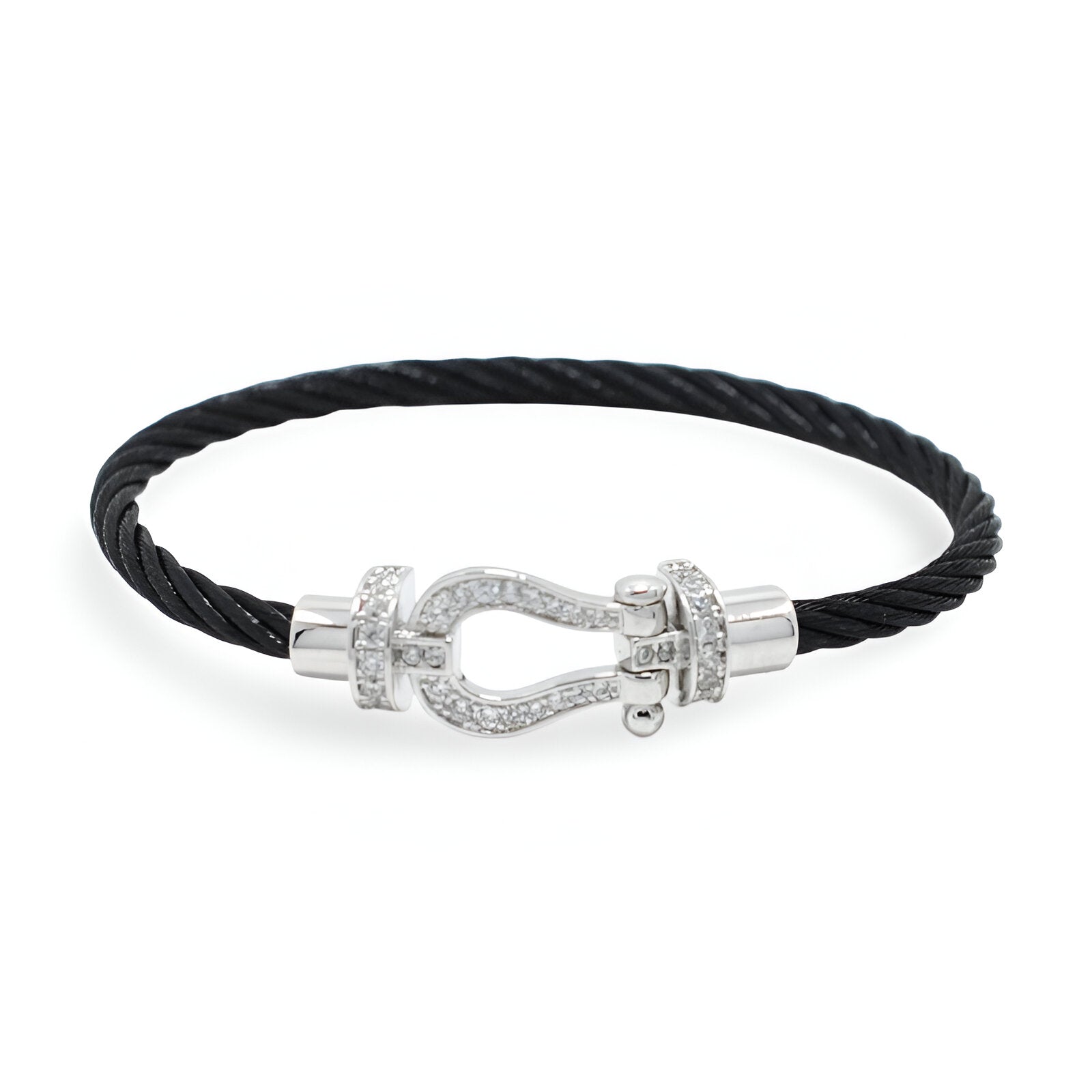 Bracelet fer à cheval, cordon en titane, pour femme, modèle Annabelle - La Boutique du Bracelet