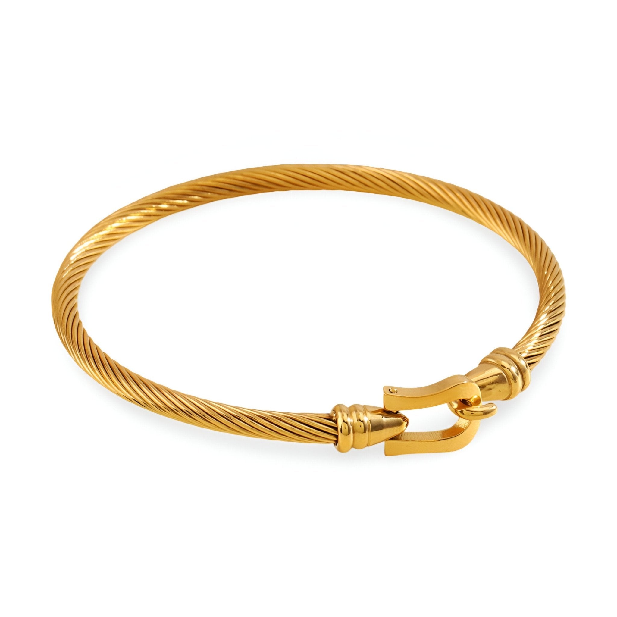 Bracelet fer à cheval, en acier inoxydable, pour femme, modèle Léandre - La Boutique du Bracelet