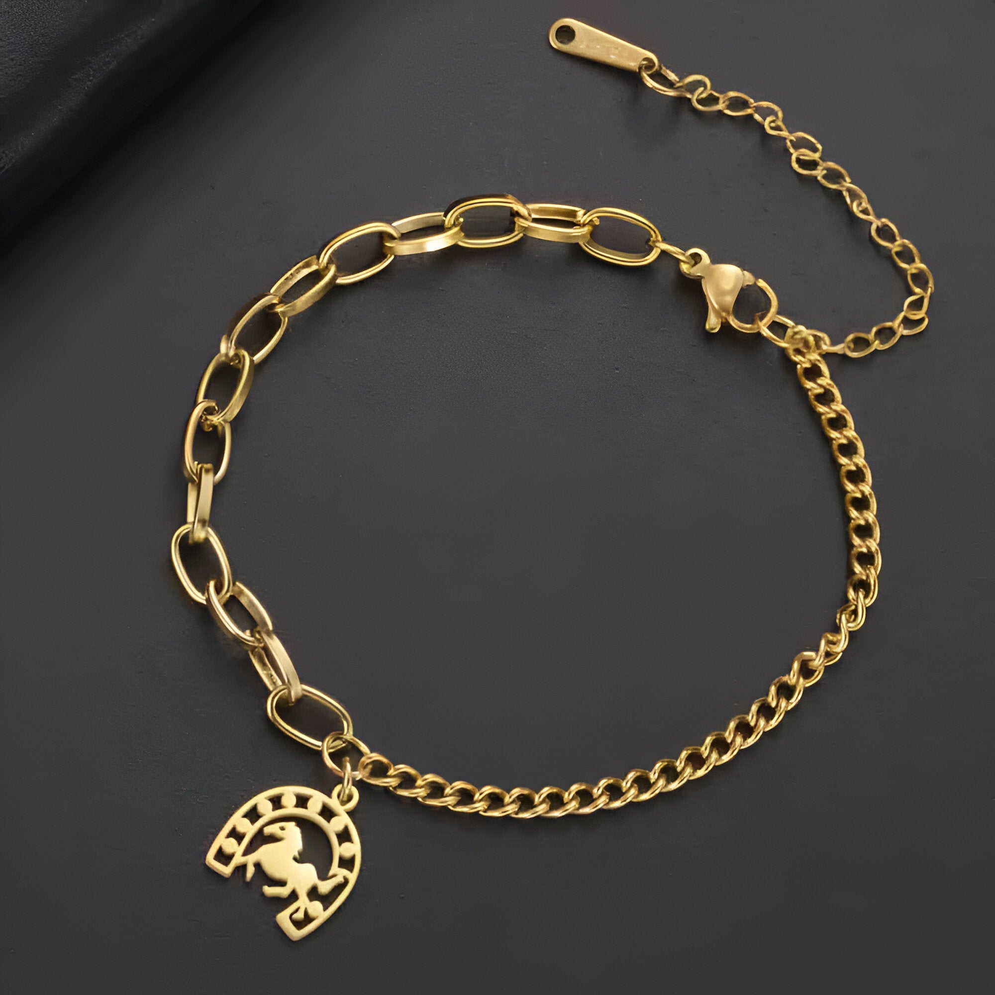 Bracelet fer à cheval, en acier inoxydable, pour femme, modèle Longa - La Boutique du Bracelet