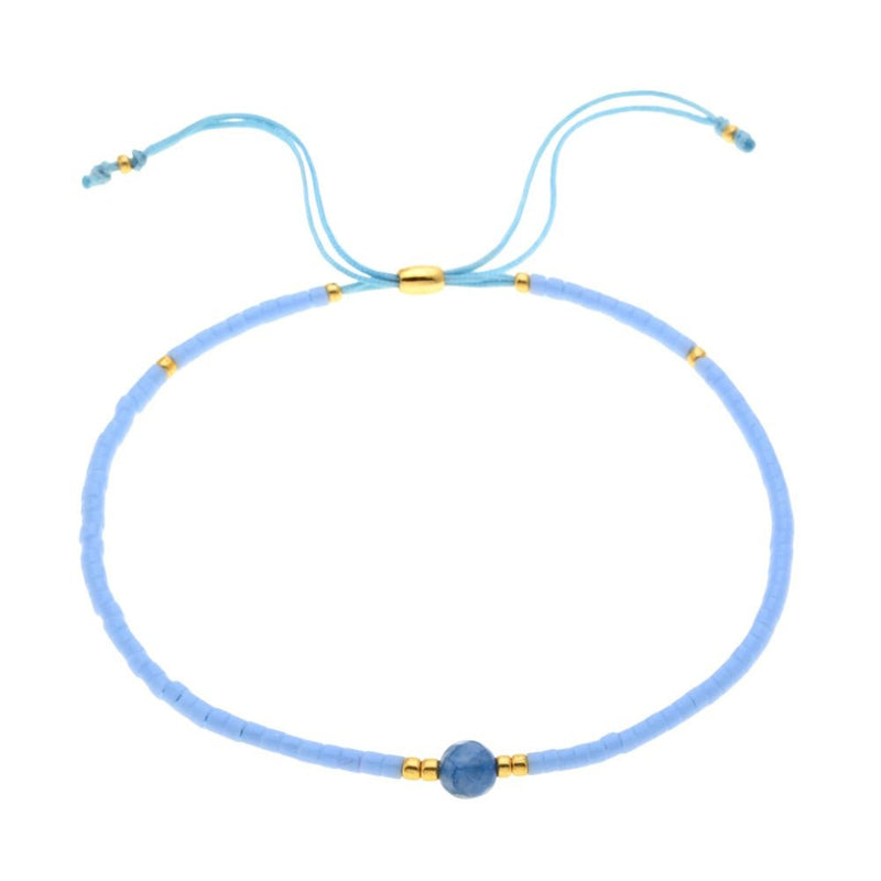 Bracelet fin en perles du Japon Miyuki, perle centrale, pour femme, modèle Kohana - La Boutique du Bracelet