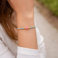 Bracelet fin en perles du Japon Miyuki, perle centrale, pour femme, modèle Kohana - La Boutique du Bracelet