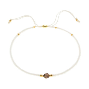 Bracelet fin en perles du Japon Miyuki, perle centrale, pour femme, modèle Kohana - La Boutique du Bracelet