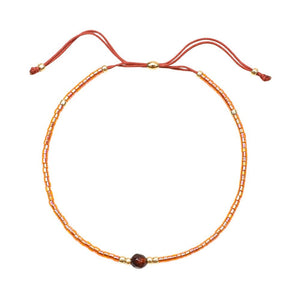 Bracelet fin en perles du Japon Miyuki, perle centrale, pour femme, modèle Kohana - La Boutique du Bracelet