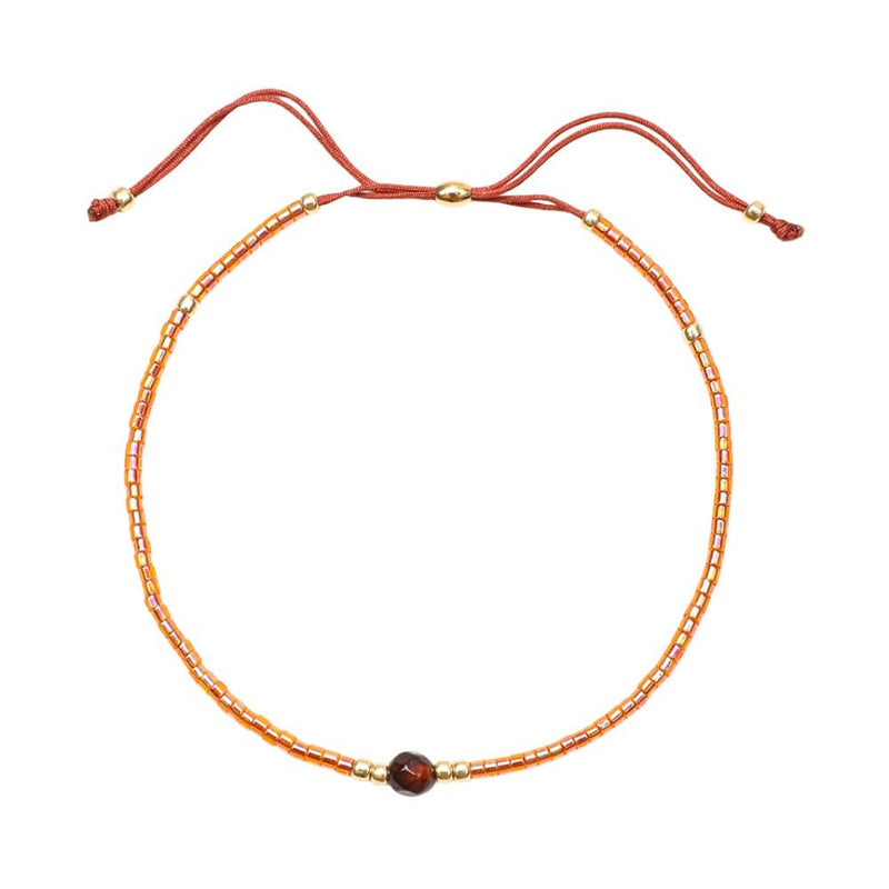 Bracelet fin en perles du Japon Miyuki, perle centrale, pour femme, modèle Kohana - La Boutique du Bracelet