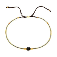 Bracelet fin en perles du Japon Miyuki, perle centrale, pour femme, modèle Kohana - La Boutique du Bracelet