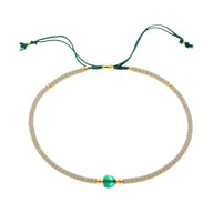 Bracelet fin en perles du Japon Miyuki, perle centrale, pour femme, modèle Kohana - La Boutique du Bracelet