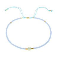 Bracelet fin en perles du Japon Miyuki, perle centrale, pour femme, modèle Kohana - La Boutique du Bracelet