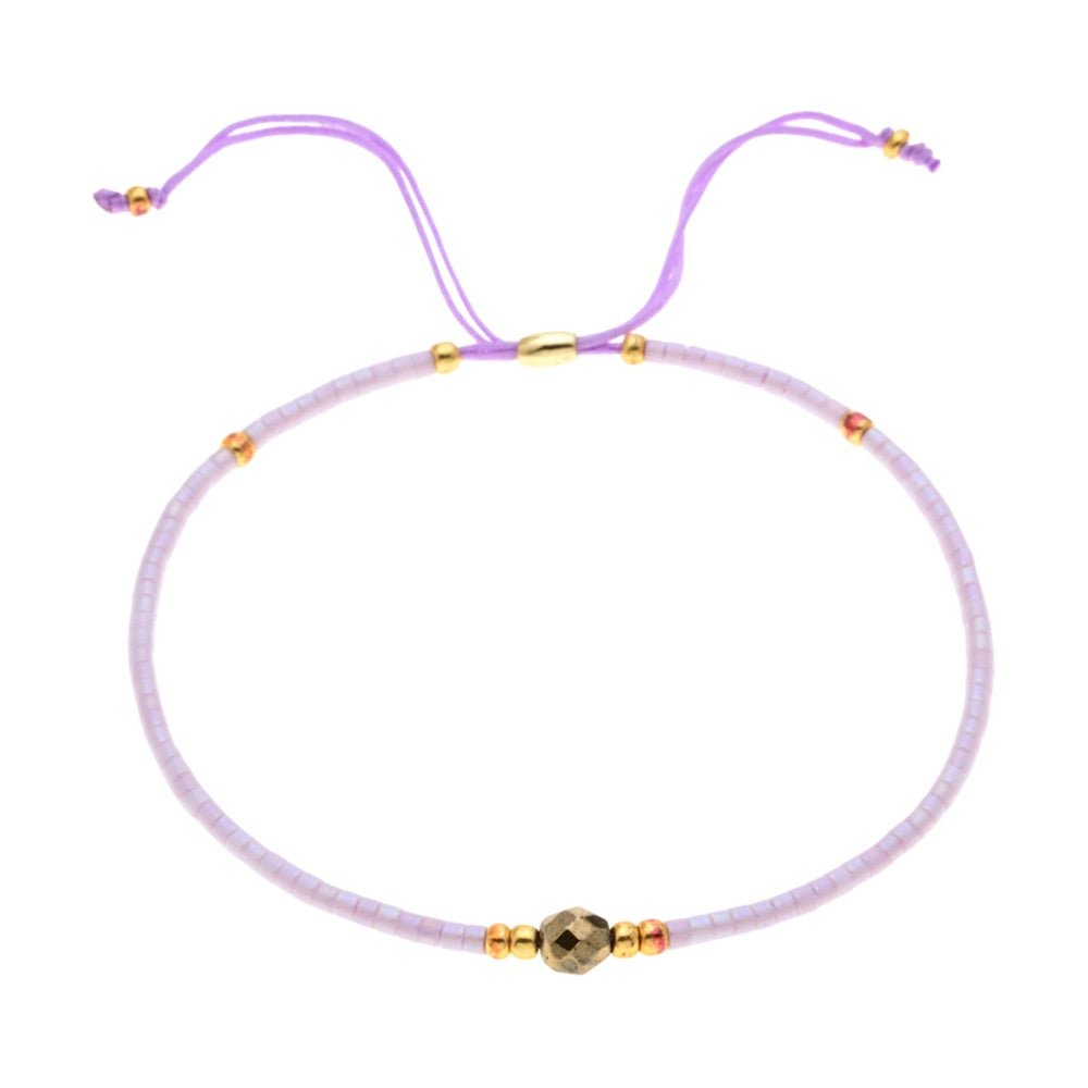 Bracelet fin en perles du Japon Miyuki, perle centrale, pour femme, modèle Kohana - La Boutique du Bracelet