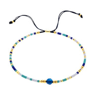 Bracelet fin en perles du Japon Miyuki, perle centrale, pour femme, modèle Kohana - La Boutique du Bracelet