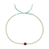 Bracelet fin en perles du Japon Miyuki, perle centrale, pour femme, modèle Kohana - La Boutique du Bracelet