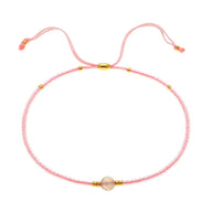 Bracelet fin en perles du Japon Miyuki, perle centrale, pour femme, modèle Kohana - La Boutique du Bracelet