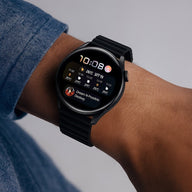 Bracelet en silicone noir mat à fixation rapide pour montre Garmin, style moderne ajustable.