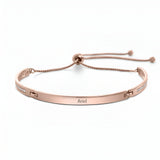 Bracelet gourmette personnalisée, en argent sterling, serti d'oxyde de zirconium, pour femme, modèle Paola - La Boutique du Bracelet