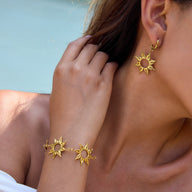 Bracelet grand soleil, en acier inoxydable, été, pour femme, modèle Evelina - La Boutique du Bracelet