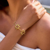 Bracelet grand soleil, en acier inoxydable, été, pour femme, modèle Evelina - La Boutique du Bracelet