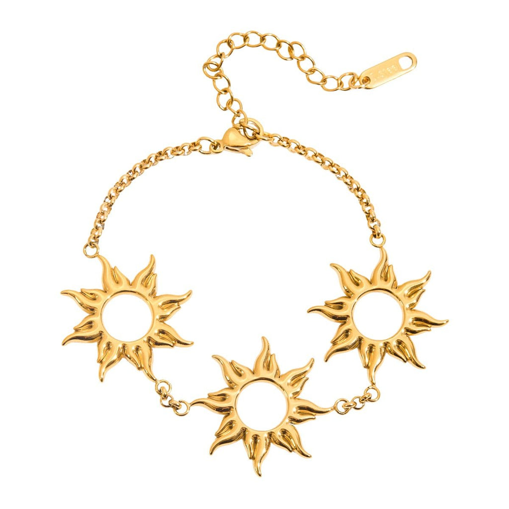Bracelet grand soleil, en acier inoxydable, été, pour femme, modèle Evelina - La Boutique du Bracelet