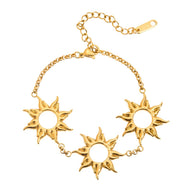 Bracelet grand soleil, en acier inoxydable, été, pour femme, modèle Evelina - La Boutique du Bracelet