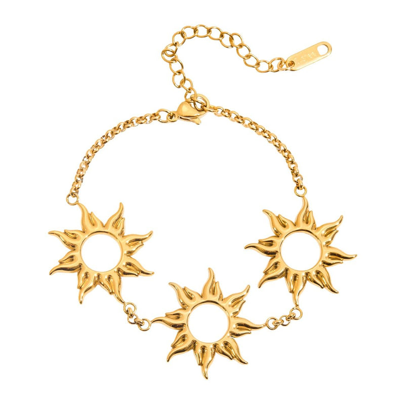 Bracelet grand soleil, en acier inoxydable, été, pour femme, modèle Evelina - La Boutique du Bracelet