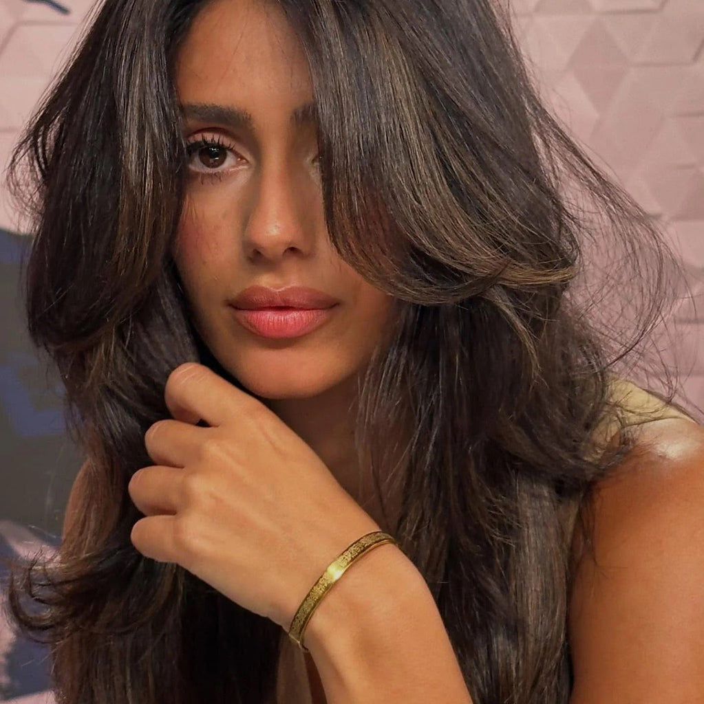 Ayat al-Kursi Armreif aus Edelstahl, graviertes religiöses Schmuckstück, spirituelles muslimisches Geschenk, Modell Najah